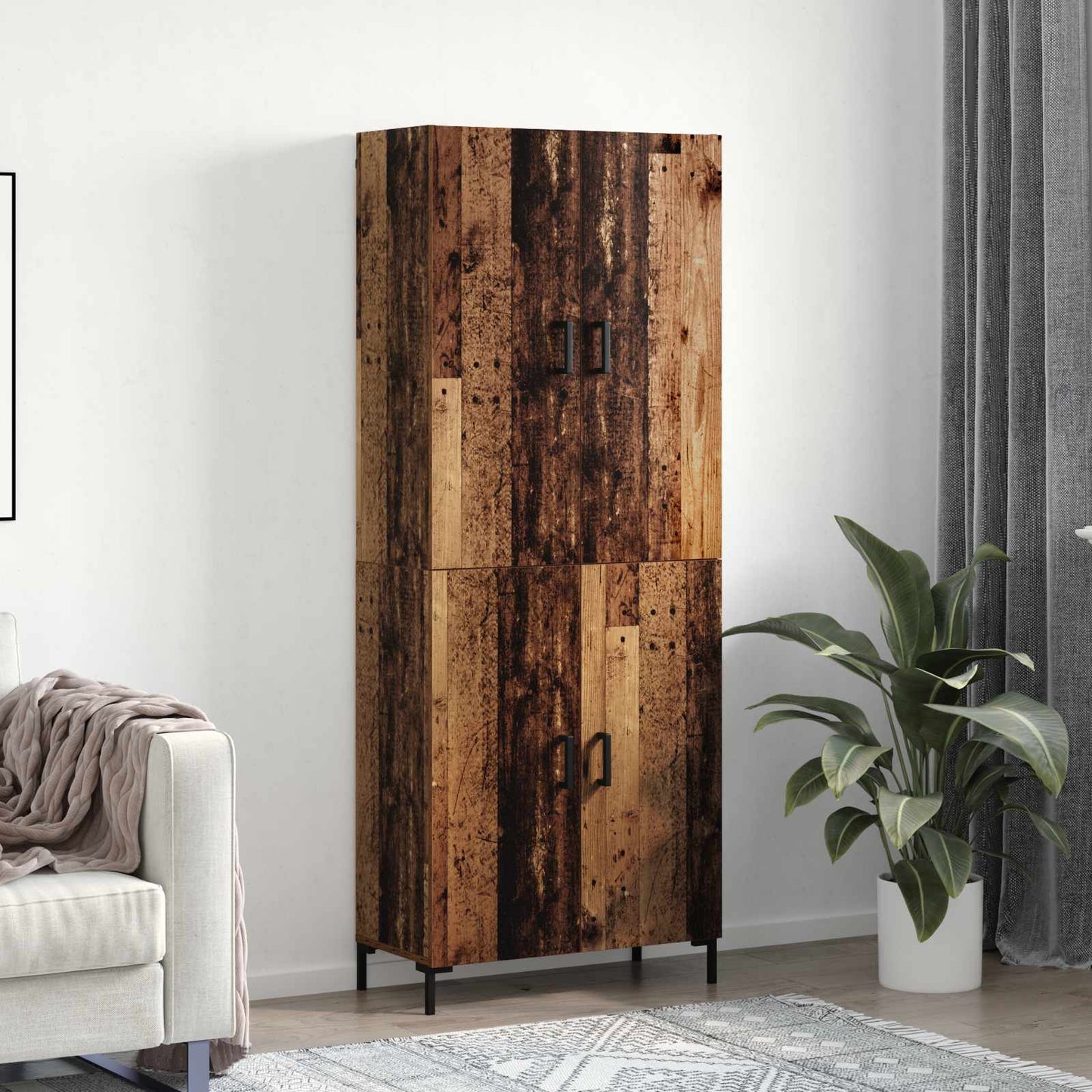 Highboard Old wood 69.5 x 34 x 180 cm Engineered Wood