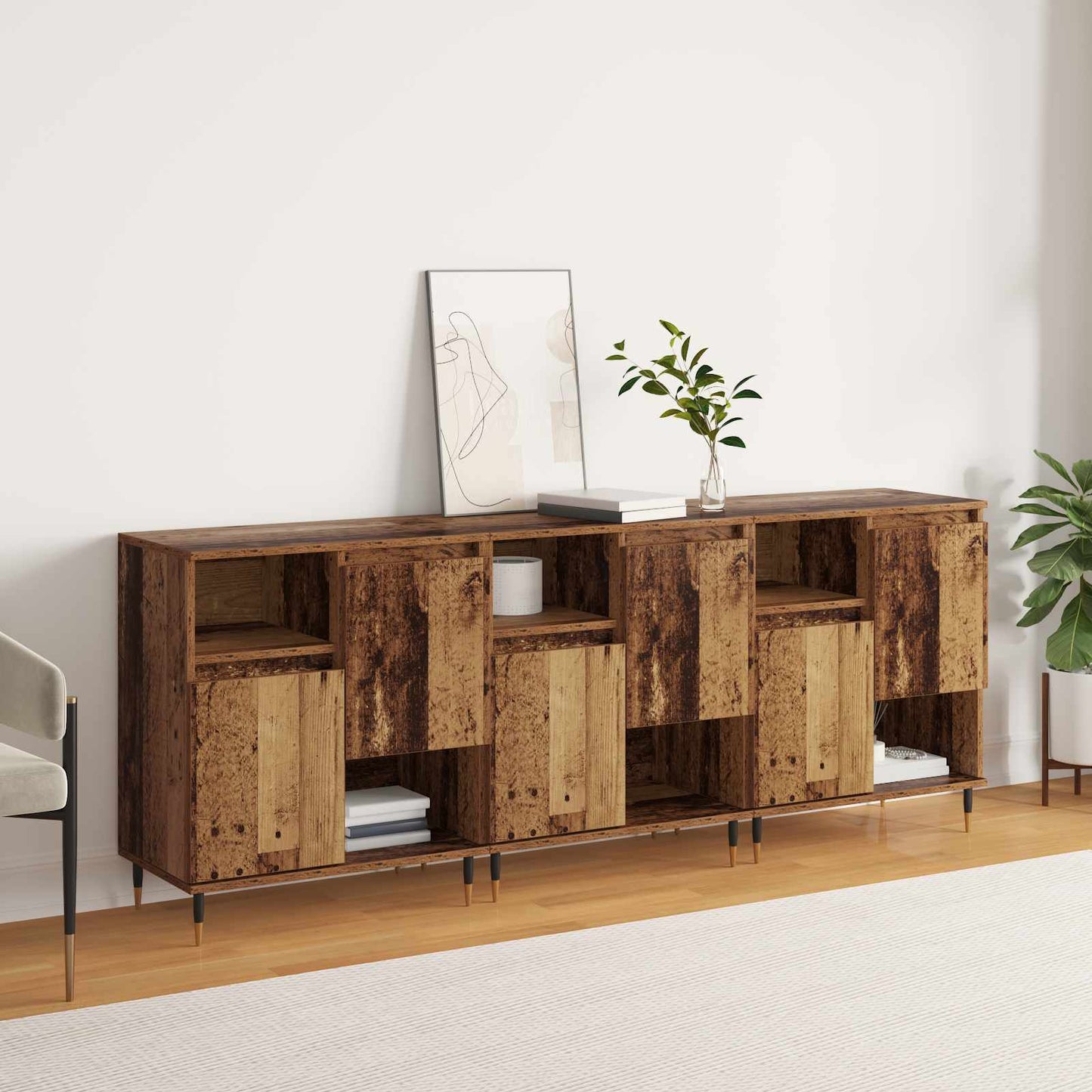 Sideboards 3 pcs Old Wood