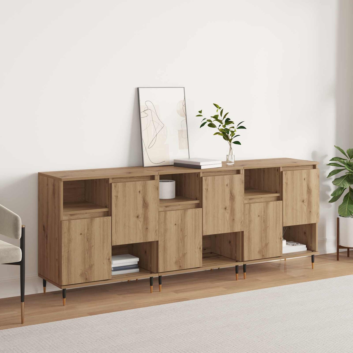 Sideboards 3 pcs Artisan Oak