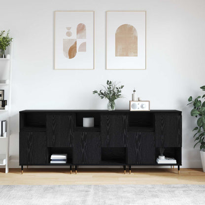 Sideboards 3 pcs Black Oak
