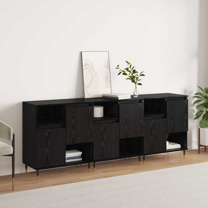 Sideboards 3 pcs Black Oak
