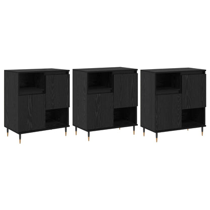 Sideboards 3 pcs Black Oak