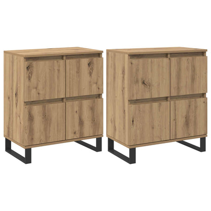 Sideboard 2 pcs Artisan Oak 60 x 35 x 70 cm