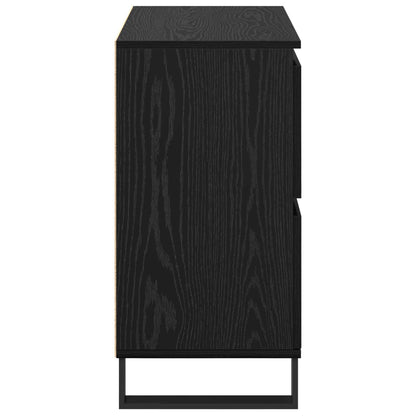 Sideboard 2 pcs Black Oak 60 x 35 x 70 cm