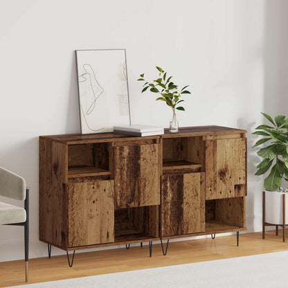 Sideboard 2 pcs Old Wood 60 x 35 x 70 cm