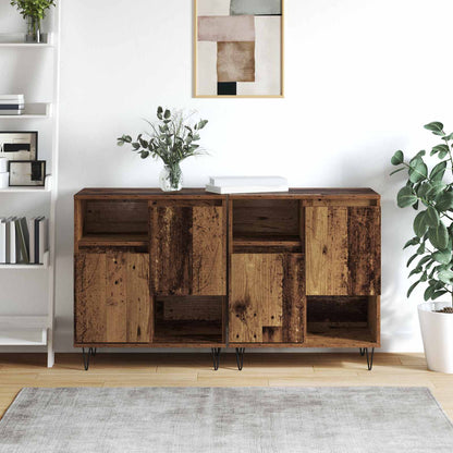 Sideboard 2 pcs Old Wood 60 x 35 x 70 cm
