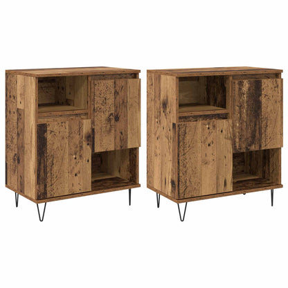 Sideboard 2 pcs Old Wood 60 x 35 x 70 cm