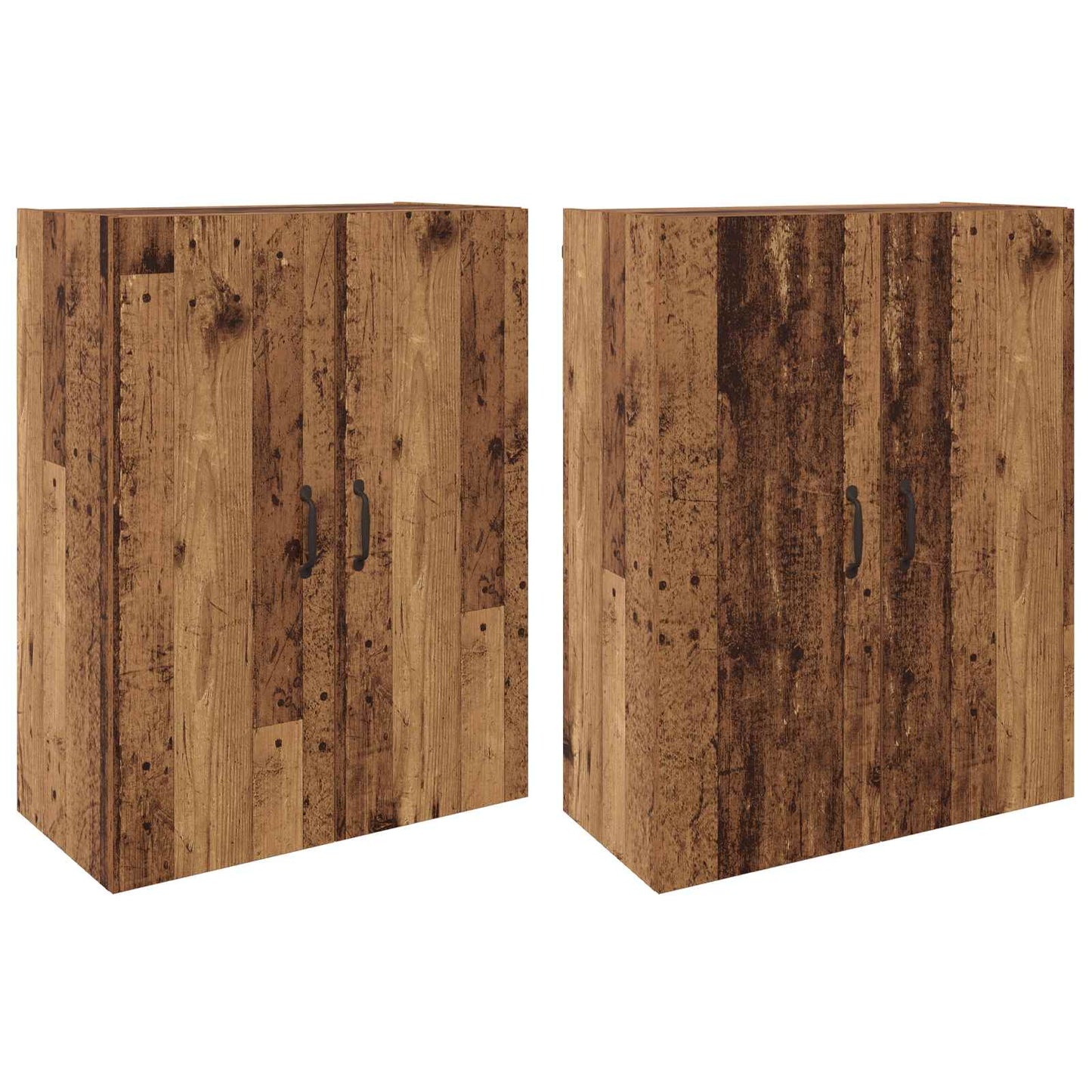 Wall-Mounted Cabinet 2 pcs Old Wood 69.5 x 34 x 90 cm
