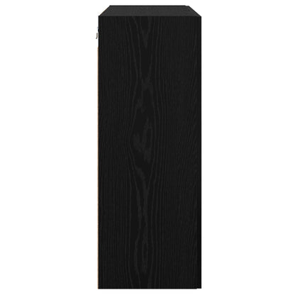 Wall-Mounted Cabinet 2 pcs Black Oak 69.5 x 34 x 90 cm