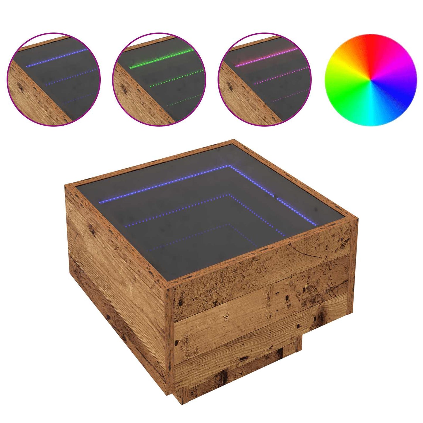 Coffee Table Old Wood 40 x 40 x 30 cm Engineered wood