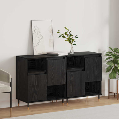 Sideboards 2 pcs Black oak