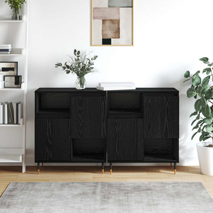 Sideboards 2 pcs Black oak