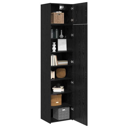 Sideboard 3 pcs Black Oak