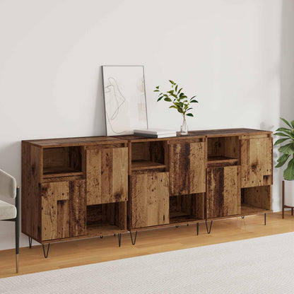 Sideboard 3 pcs Old Wood 60 x 35 x 70 cm