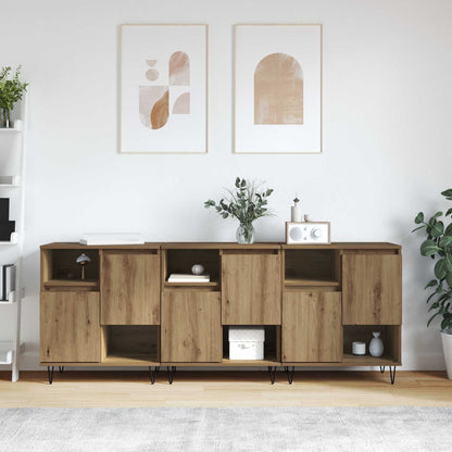 Sideboard 3 pcs Artisan Oak 60 x 35 x 70 cm