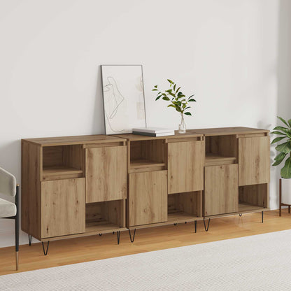 Sideboard 3 pcs Artisan Oak 60 x 35 x 70 cm