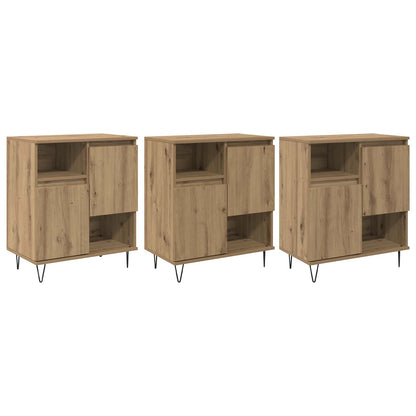 Sideboard 3 pcs Artisan Oak 60 x 35 x 70 cm