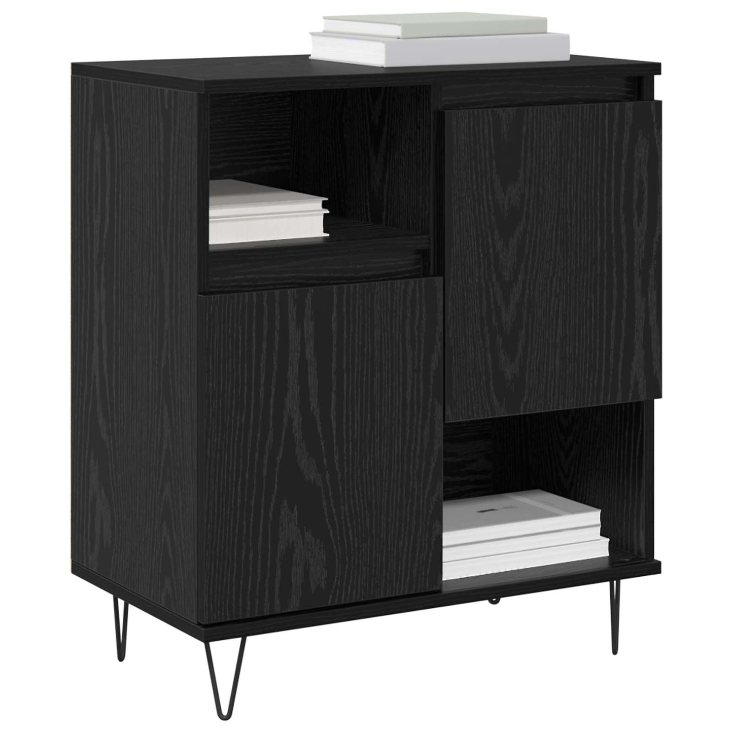 Sideboard 3 pcs Black Oak 60 x 35 x 70 cm