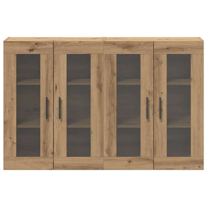 Wall Mounted Cabinets 2 pcs Artisan oak and Black