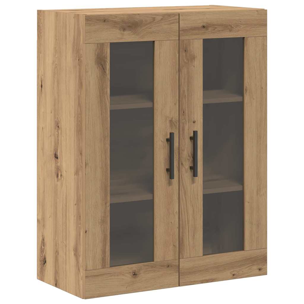 Wall Mounted Cabinets 2 pcs Artisan oak and Black
