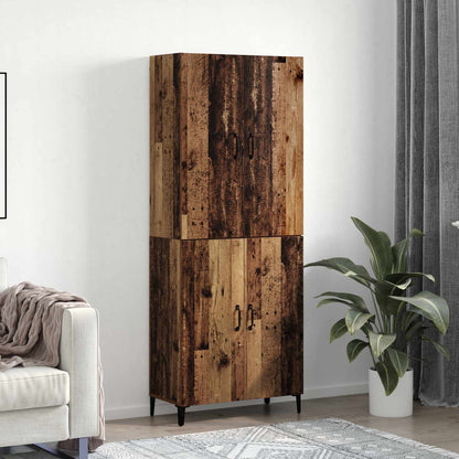 Highboard 2 pcs Old wood Engineered Wood