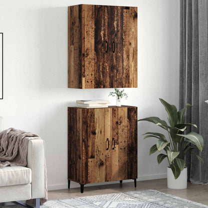 Highboard 2 pcs Old wood 69.5 x 34 x 180 cm Engineered Wood