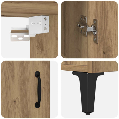 Highboard 2 pcs Artisan Oak 69.5 x 34 x 180 cm Engineered Wood