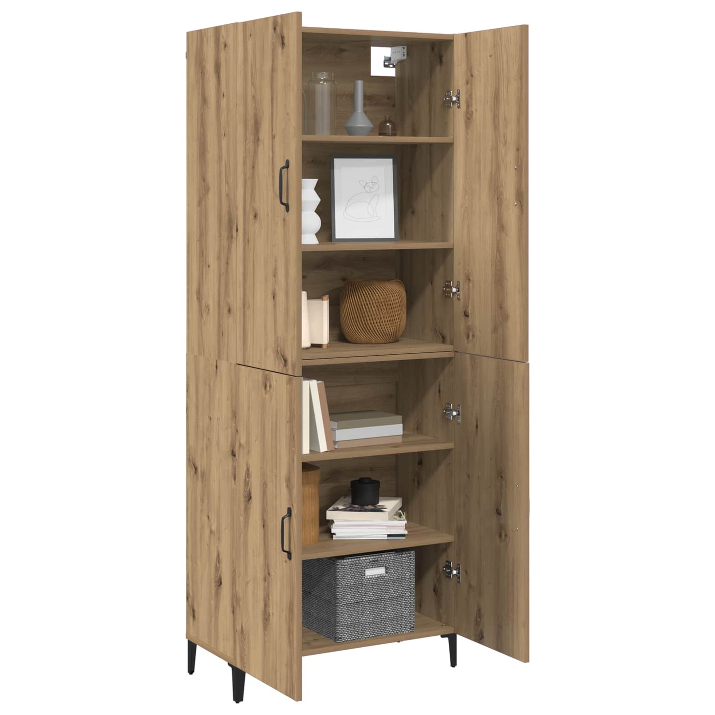 Highboard 2 pcs Artisan Oak Engineered Wood