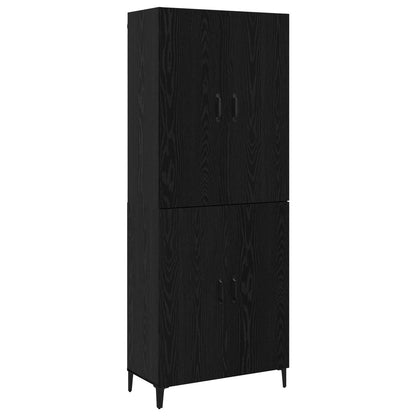 Highboard 2 pcs Black Oak 69.5 x 34 x 180 cm Engineered Wood