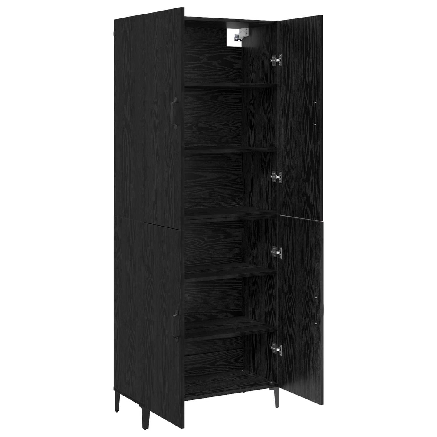 Highboard 2 pcs Black Oak 69.5 x 34 x 180 cm Engineered Wood