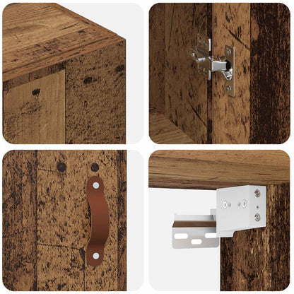 Wall-Mounted Cabinet 2 pcs Old Wood 69.5 x 34 x 90 cm