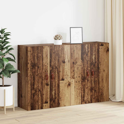 Wall-Mounted Cabinet 2 pcs Old Wood 69.5 x 34 x 90 cm