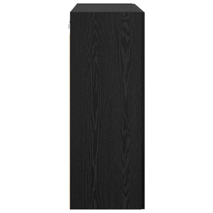 Wall-Mounted Cabinet 2 pcs Black Oak 69.5 x 34 x 90 cm
