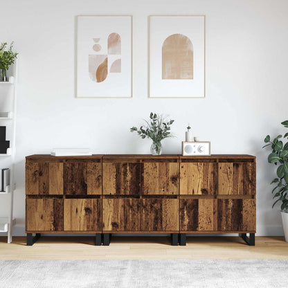 Sideboard 3 pcs Old Wood 60 x 35 x 70 cm