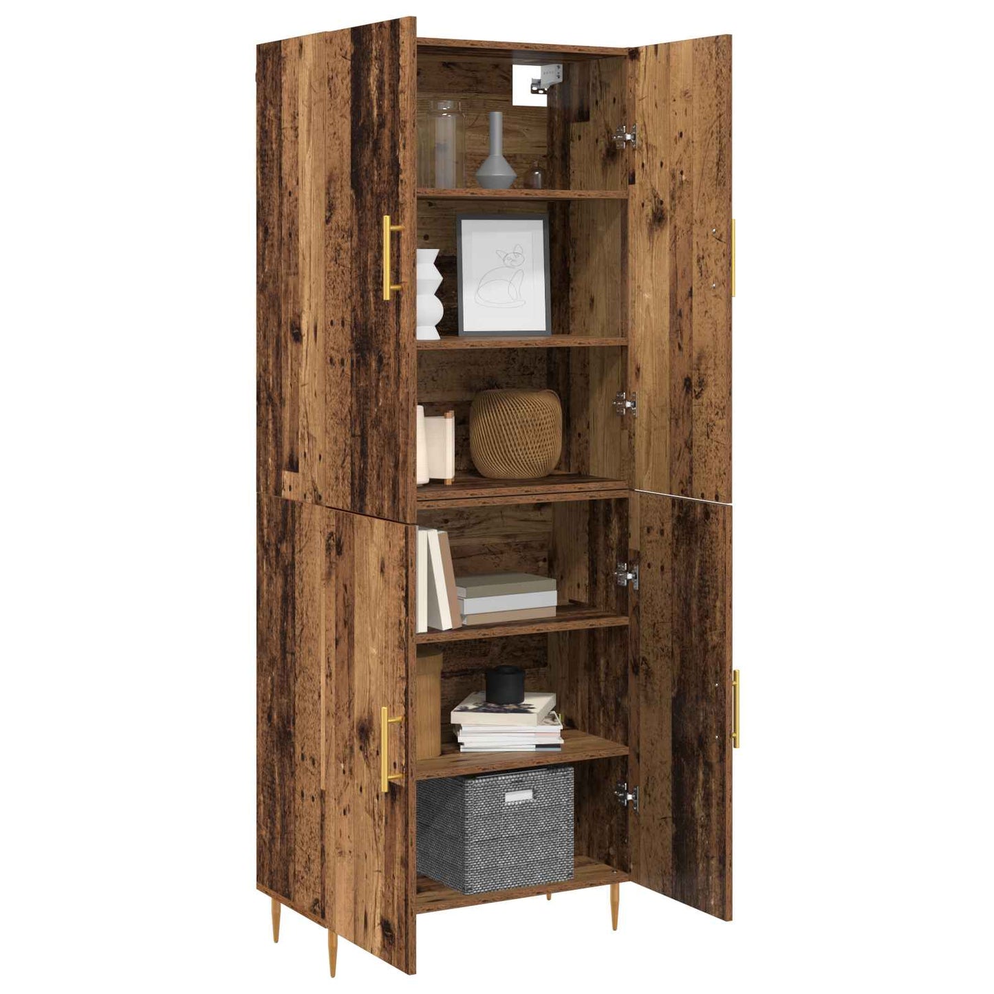 Highboard Old wood 69.5 x 34 x 180 cm Engineered Wood