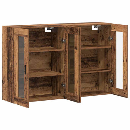 Wall Mounted Cabinets 2 pcs Old wood 69.5 x 34 x 90 cm