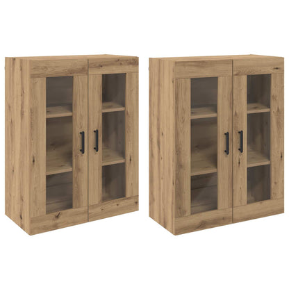 Wall Mounted Cabinets 2 pcs Artisan oak 69.5 x 34 x 90 cm
