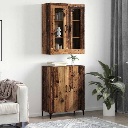Highboard 2 pcs Old wood Engineered Wood