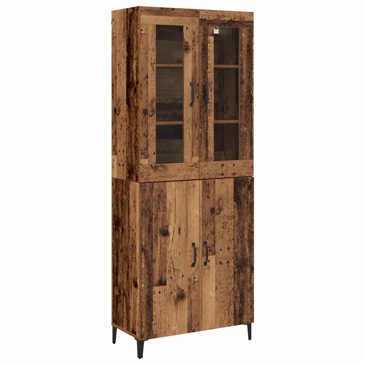 Highboard 2 pcs Old wood 69.5 x 34 x 180 cm Engineered Wood
