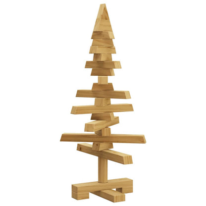 Wooden Christmas Tree with Stand Brown 60 cm Solid pine wood