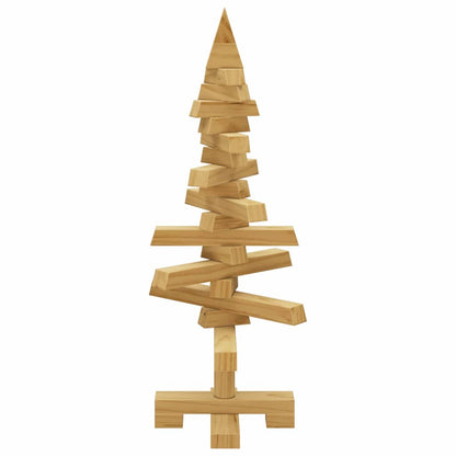 Wooden Christmas Tree with Stand Brown 60 cm Solid pine wood