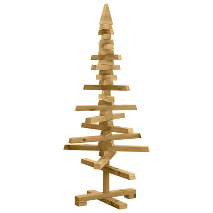 Wooden Christmas Tree with Stand Brown 90 cm Solid pine wood