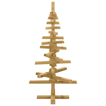 Wooden Christmas Tree with Stand Brown 90 cm Solid pine wood