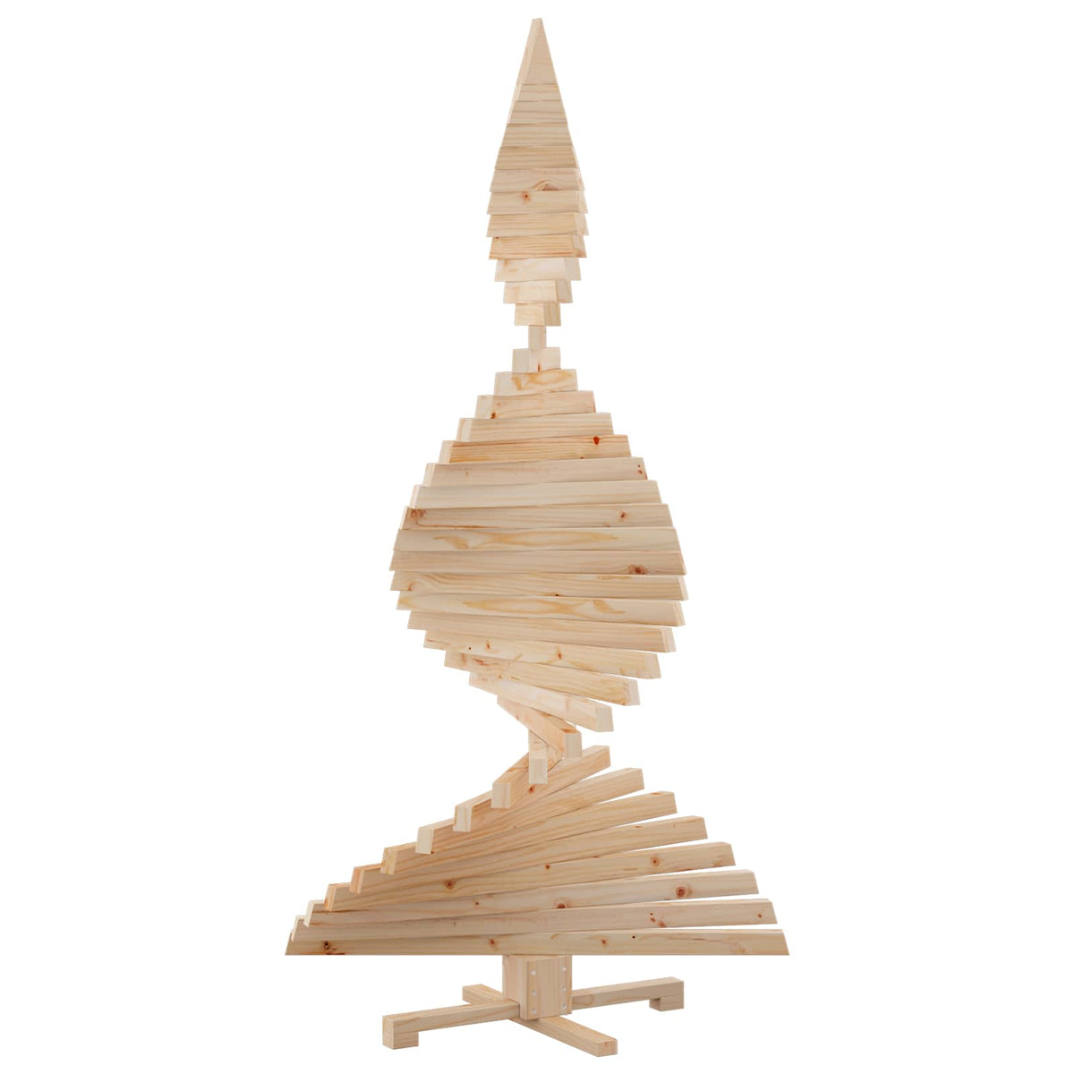 Wooden Christmas Tree KOTKA 180 cm Solid Pine Wood Natural