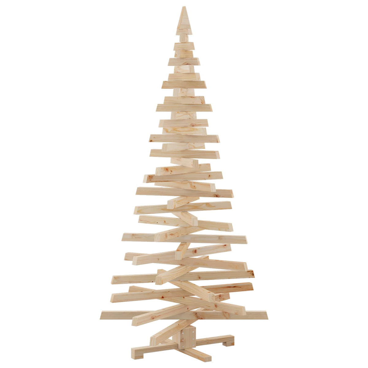 Wooden Christmas Tree KOTKA 180 cm Solid Pine Wood Natural