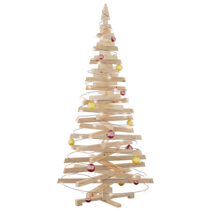 Wooden Christmas Tree KOTKA 180 cm Solid Pine Wood Natural