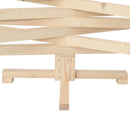 Wooden Christmas Tree KOTKA 210 cm Solid Pine Wood Natural