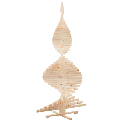 Wooden Christmas Tree KOTKA 210 cm Solid Pine Wood Natural