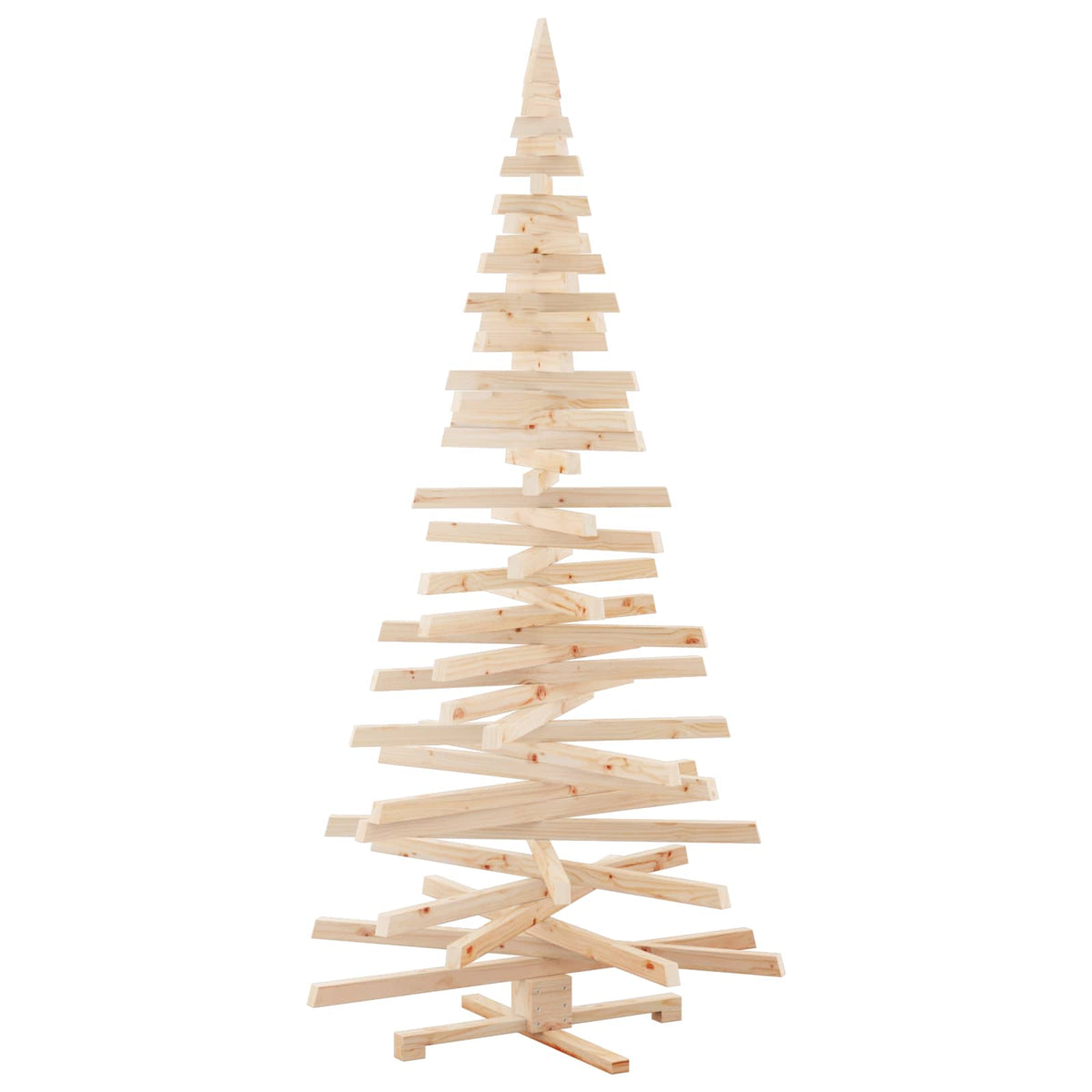Wooden Christmas Tree KOTKA 210 cm Solid Pine Wood Natural