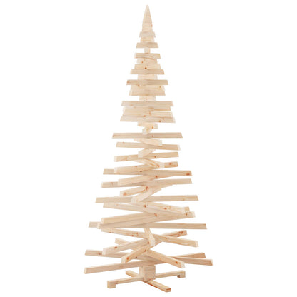 Wooden Christmas Tree KOTKA 210 cm Solid Pine Wood Natural